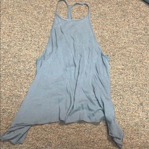 gray flowy halter top